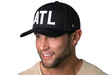 Load image into Gallery viewer, Atlanta White Block Trucker Hat | Black White ATL Block Snapback