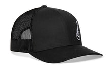 Load image into Gallery viewer, Acoustic Guitar Trucker Hat | Black Guitar Snapback