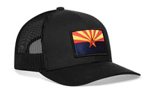 Load image into Gallery viewer, Arizona Flag Trucker Hat | Black CA Snapback