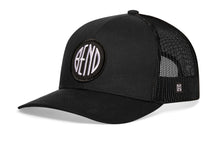 Load image into Gallery viewer, Bend Trucker Hat | Black Bend Snapback