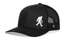 Load image into Gallery viewer, Bigfoot Trucker Hat | Black Sasquatch Snapback