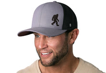 Load image into Gallery viewer, Bigfoot Trucker Hat | Gray-Black Sasquatch Snapback