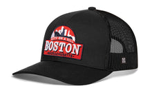 Load image into Gallery viewer, Boston City On A Hill Trucker Hat | Black Cityscape Snapback