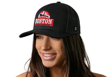 Load image into Gallery viewer, Boston City On A Hill Trucker Hat | Black Cityscape Snapback