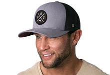Load image into Gallery viewer, Boston Trucker Hat | Gray-Black BOS X Snapback
