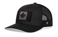 Load image into Gallery viewer, Canada Flag Trucker Hat | Black Canadian Tactical Snapback