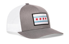 Load image into Gallery viewer, Chicago Flag Trucker Hat | Gray-White City Snapback
