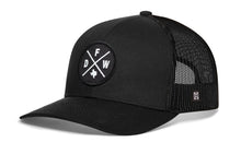 Load image into Gallery viewer, Dallas-Fort Worth Trucker Hat | Black DFW X Snapback