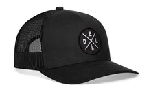 Load image into Gallery viewer, Delaware Trucker Hat | Black DEL X Snapback