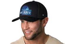 Load image into Gallery viewer, Detroit Motor City Trucker Hat | Black Cityscape Snapback