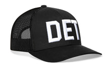 Load image into Gallery viewer, Detroit White Block Trucker Hat | Black Michigan Snapback