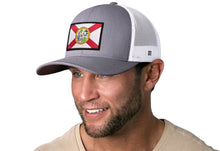 Load image into Gallery viewer, Florida Flag Trucker Hat | Black FL Snapback