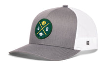 Load image into Gallery viewer, Green Bay Trucker Hat | Gray-White GB Cheese X Football Snapback