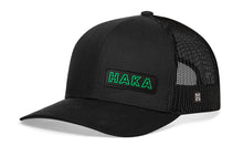 Load image into Gallery viewer, Haka Branded Trucker Hat | Black Rubber Patch Snapback