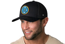 Load image into Gallery viewer, Los Angeles Trucker Hat | Black LA X Football Snapback