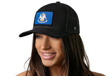 Load image into Gallery viewer, Louisiana Flag Trucker Hat | Black Louisiana Flag Snapback