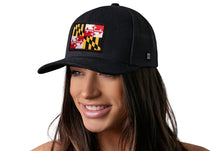 Load image into Gallery viewer, Maryland Flag Trucker Hat | Black MD Snapback