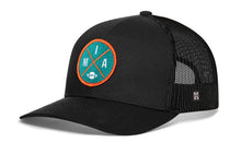 Load image into Gallery viewer, Miami Trucker Hat | Black MIA X Football Snapback