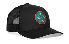 Load image into Gallery viewer, Miami Trucker Hat | Black MIA X Football Snapback