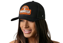 Load image into Gallery viewer, Nashville Music City Trucker Hat | Black Cityscape Snapback