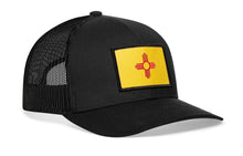 Load image into Gallery viewer, New Mexico Flag Trucker Hat | Black NM Snapback