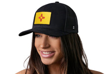 Load image into Gallery viewer, New Mexico Flag Trucker Hat | Black NM Snapback