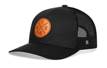 Load image into Gallery viewer, New York City Trucker Hat Leather | Black NYC X Snapback