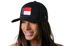 Load image into Gallery viewer, North Carolina Flag Trucker Hat | Black NC Snapback