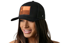 Load image into Gallery viewer, Texas Flag Trucker Hat Leather | Black Texas Flag Snapback