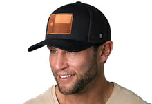 Load image into Gallery viewer, Texas Flag Trucker Hat Leather | Black Texas Flag Snapback