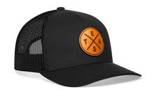 Load image into Gallery viewer, Texas Trucker Hat Leather | Black Te(x)as X Snapback