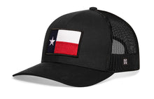 Load image into Gallery viewer, Texas Flag Trucker Hat | Black TX Snapback