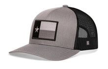 Load image into Gallery viewer, Texas Flag Trucker Hat | Gray-Black TX Snapback