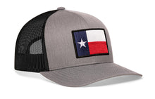 Load image into Gallery viewer, Texas Flag Trucker Hat | Gray-Black TX Snapback