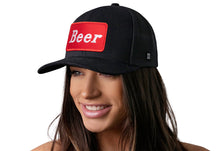 Load image into Gallery viewer, Beer Trucker Hat | Black Drinking Snapback