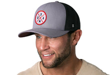 Load image into Gallery viewer, USA Trucker Hat | Gray-Black America Snapback