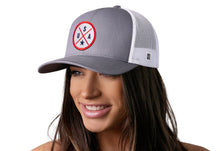Load image into Gallery viewer, USA Trucker Hat | Gray-White America Snapback