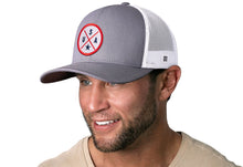 Load image into Gallery viewer, USA Trucker Hat | Gray-White America Snapback