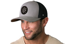 Load image into Gallery viewer, USA Trucker Hat | Gray-Black America Snapback