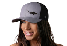 Load image into Gallery viewer, Shark Trucker Hat | Gray-Black Beach Snapback