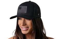 Load image into Gallery viewer, Betsy Ross Flag Trucker Hat | Black USA Snapback