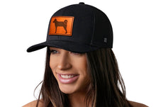 Load image into Gallery viewer, Shiba Inu Trucker Hat Leather | Black Dog Snapback