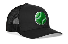 Load image into Gallery viewer, Tennis Trucker Hat | Black Tennis Ball Snapback