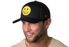 Load image into Gallery viewer, Smiley Face Trucker Hat | Black Emoji Snapback