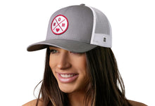 Load image into Gallery viewer, Mom Trucker Hat | Gray-White Snapback