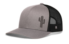 Load image into Gallery viewer, Cactus Trucker Hat | Gray-Black Cactus Snapback