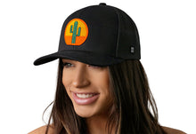 Load image into Gallery viewer, Cactus Sunset Trucker Hat | Black Cactus Sunet Snapback