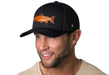 Load image into Gallery viewer, Salmon Trucker Hat | Black Salmon Snapback