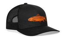 Load image into Gallery viewer, Salmon Trucker Hat | Black Salmon Snapback
