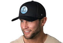 Load image into Gallery viewer, Sailboat Trucker Hat | Black Boating Snapback